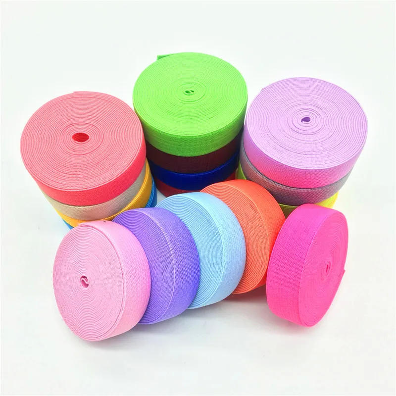 Description Picture 3 of item2/5yard 20mm Colorful Elastic Band Sewing Rubber Band for Fiat Rubber Band Waist Band Stretch Rope Elastic Ribbon Elastic Cord
