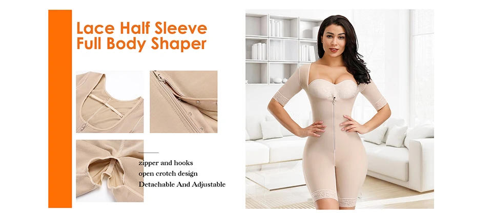 Description Picture 3 of itemWomen Bodyshaper Knee High Compression Girdle for Daily or Postpartum Use Slimming Sheath Flat Belly Plus Size S-6XL
