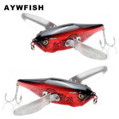 AYWFISH Popper 120mm 34g Rotated Wings BKK Hook Topwater Minnow Hard Plastic Swimbait Saltwater Floating Fishing Lure Wobbler