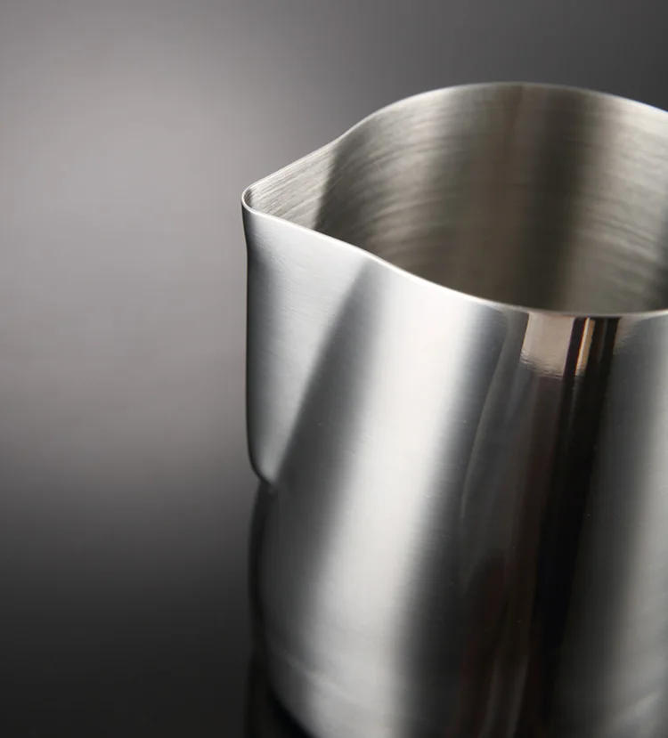 Description Picture 6 of item100/350/600ml Milk Jugs Fashion Stainless Steel Milk Craft Milk Frothing Pitcher Coffee Latte Frothing Art Jug Pitcher Mug Cup