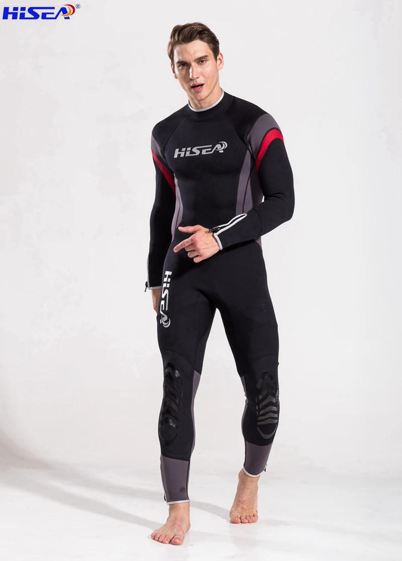Description Picture 5 of itemHisea 3mm Men Full Body Neoprene Wetsuit Super Elasticity Color Stitching Surf Diving Equipment Jellyfish Clothing