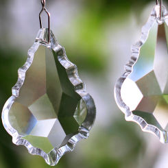 38mm/50mm/63mm 1 Piece Clear Maple Leaf Crystal Prism Suncatchers Chandelier Parts Glass Lighting Hanging Pendants