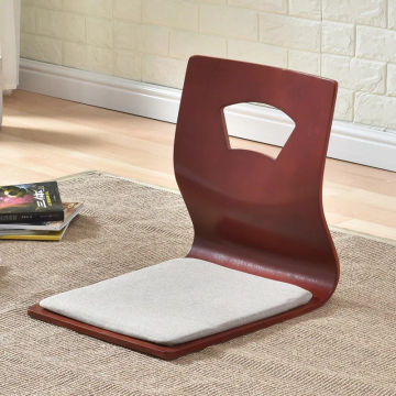 4pcs/lot Japanese Style Tatami Floor Chair Cushion Seat Living Room Furniture Asian Floor Zaisu Legless Chair Cherry Finish