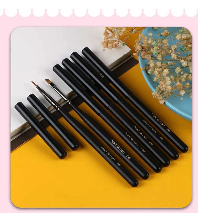 Description Picture 5 of itemProfessional Nail Brushes with Cap All For Manicure Gel Brush Acrylic Carving Pen Nail Painting Art Decor Tools
