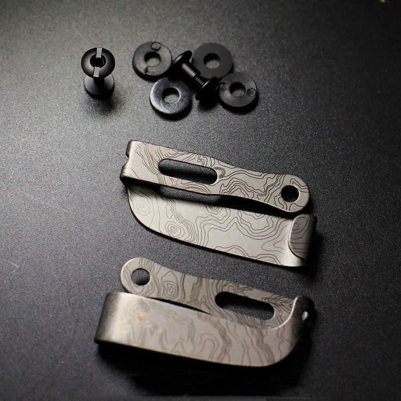 Description Picture 2 of itemEDC Titanium Alloy Knife Back Clip Pocket Clip Survival Tactical Outdoor Supplies Multifunction Pocket Tools Clip EDC