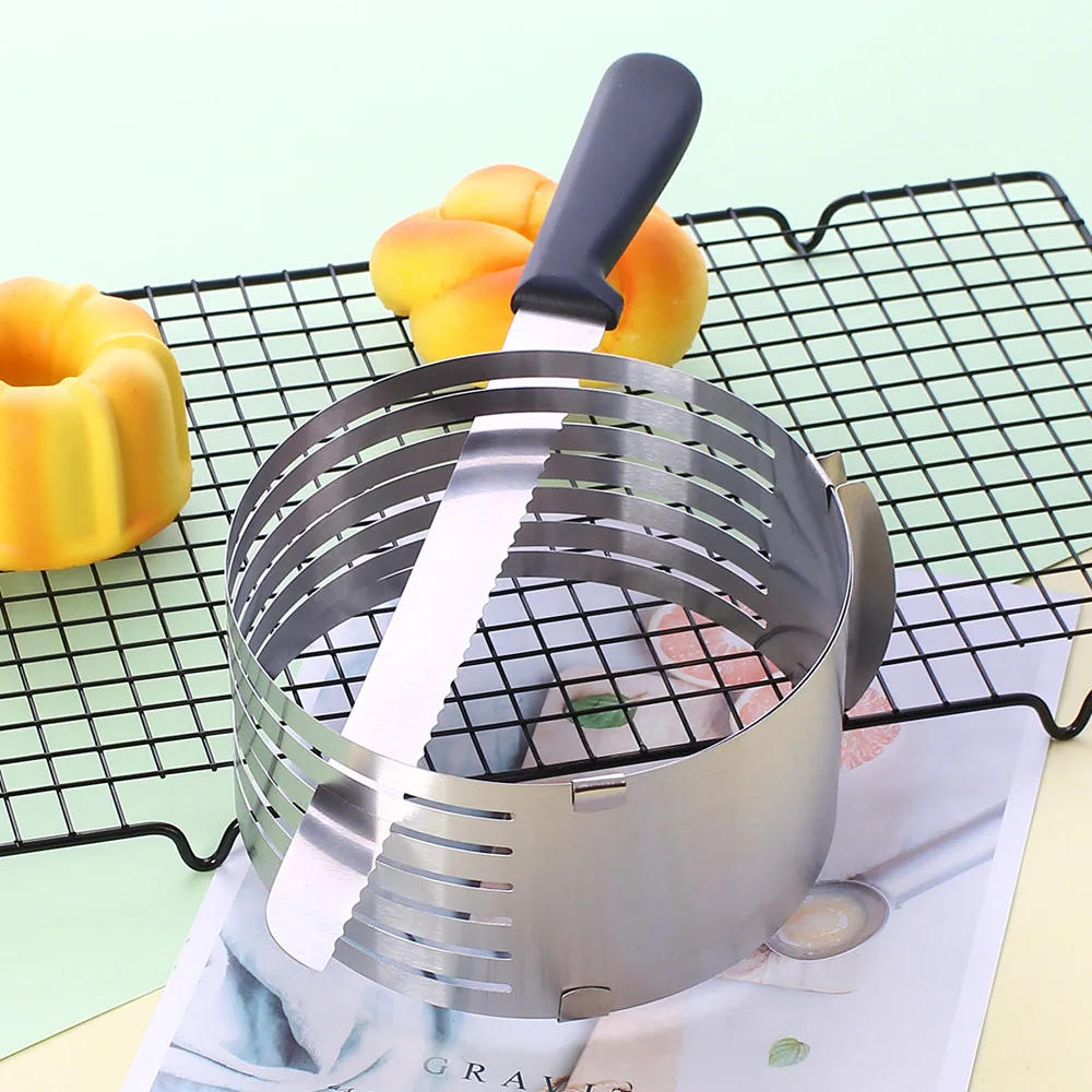 Description Picture 3 of item16-20cm DIY Adjustable Cake Cutter Slicer Mold Bakeware Cutter Cake Slicer Ring Baking Cake Tool Kitchen Baking Accessories