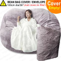 Dropshipping 180cm Giant Bean Bag Sofa Pouf No Filler Big Fluffy Beanbag Bed Puff Floor Seat Couch Futon Comfy Recliner Chair