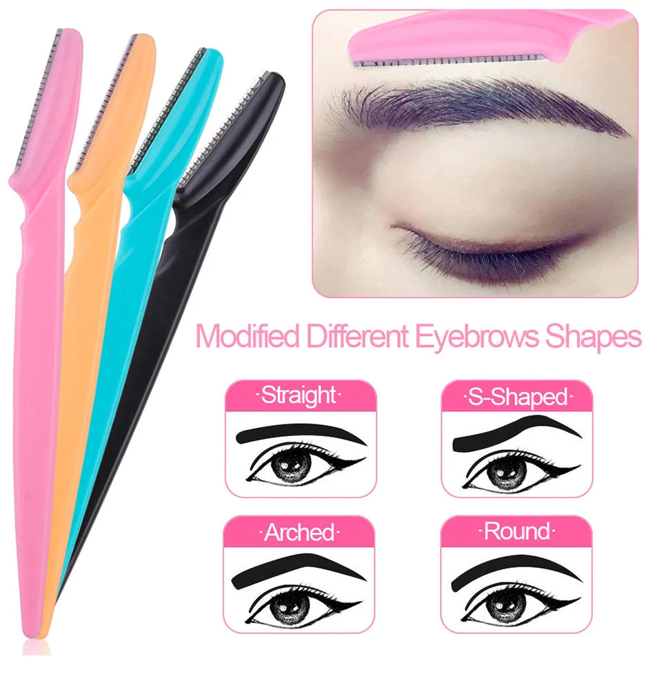 Description Picture 5 of item3/4/10Pcs Eyebrow Trimmer Scissors Shaver Blade Eye Brow Shaper Hair Remover Eyebrow Cutting Portable Women Beauty Makeup Tools