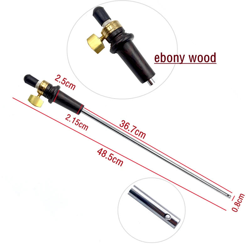 Description Picture 2 of item1pc cello end tail Carbon fiber 4/4 3/4 1/2 1/4 Stretch Shrink Freely ebony adjustable cello endpin,Cello accessories