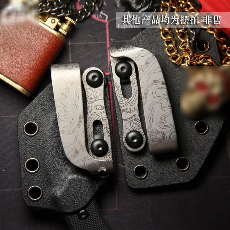 Description Picture 4 of itemEDC Titanium Alloy Knife Back Clip Pocket Clip Survival Tactical Outdoor Supplies Multifunction Pocket Tools Clip EDC