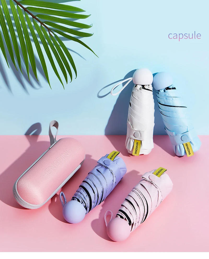 Description Picture 2 of itemWomen Mini Umbrella Windproof Colorful Pocket Umbrellas Rain Anti UV Sun Protection Parasol Kids 6K Small Umbrellas Guarda Chuva