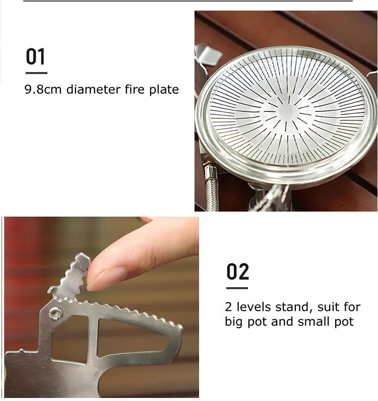 Description Picture 4 of itemBulin Outdoor Gas Stove Folding Cooking Furnace Camp Cookware Split Gas Furnace Stove for Camping Hiking Picnic with Pot