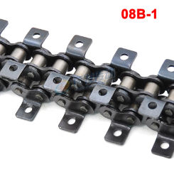 1.5 Meters 08B-1 Roller Chain Double Side Curve/Bending Plate Conveyor Driving Transmission Chain With Single Hole Carbon Steel