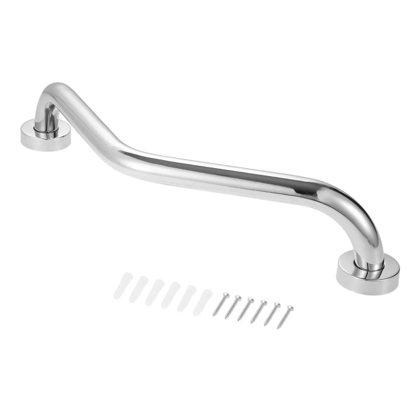 Description Picture 6 of item1 PC Stainless Steel Bathroom Bathtub Grab Rails High-Grade Light Non-Slip Wall Pole Handle Towel Holder Household Hardware