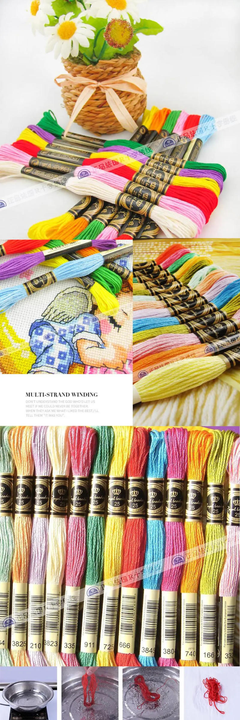 Description Picture 3 of item590 Cross Stitch Set Chinese Cross-stitch Kit Embroidery Needlework Craft Packages Cotton Fabric Floss New Designs Embroidery