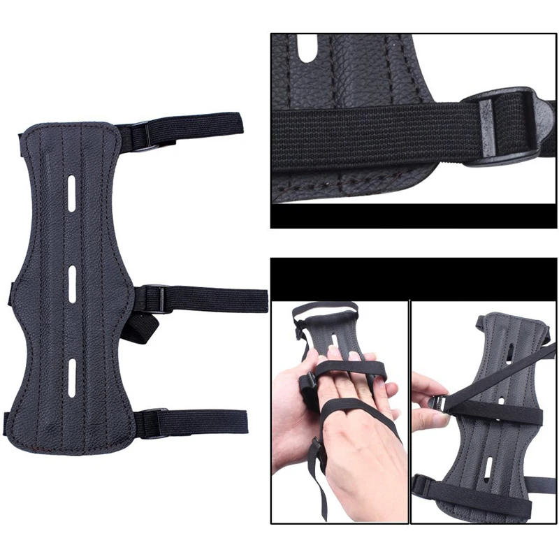Description Picture 3 of itemLeather Adjustable Archery For Hunting Practice Protection Safe Strap Armband Arm Guard Protection Accessory