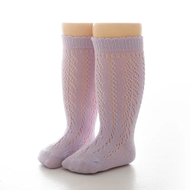 Description Picture 5 of itemIns Baby Socks Knee High Long Girl Boy Hollow Floor Sock Spring Summer Infant CandyColor Sock Soft Toddler Fashion Spanish Socks