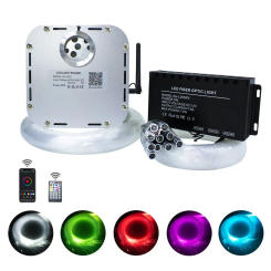 32W RGB Twinkle Bluetooth app Meteor Fiber Optic Star Ceiling Light Kit 800pcs*0.75mm*4M Optic Fiber with Shooting Meteor Effect