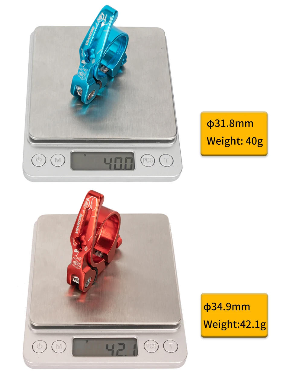 Description Picture 6 of itemVIARON MTB Bike Seatpost Clamp Quick Release 31.8mm/34.9mm Bicycle Seatpost Mount Clamp for Cyciling Parts