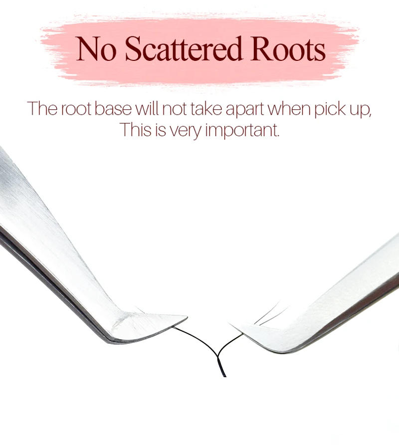 Description Picture 6 of itemSONG LASHES New Premade Fans YY Shape Black Brown Eyelash Extension Two Tips C/D Curl High Quality Fans