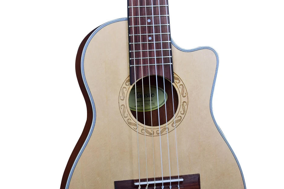 Description Picture 6 of itemGuitalele Guilele 30 Inches Spruce Cutaway Mini Guitarlele Baritone Acoustic Guitars 6 Strings Ukulele Travel Guitar