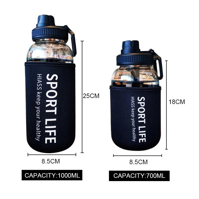 Description Picture 4 of itemYOMDID Creative Water Bottle Glass Drink Bottles For Camping Hiking Climbing Sport Bottle Portable Bottle Drinkware Eco-friendly