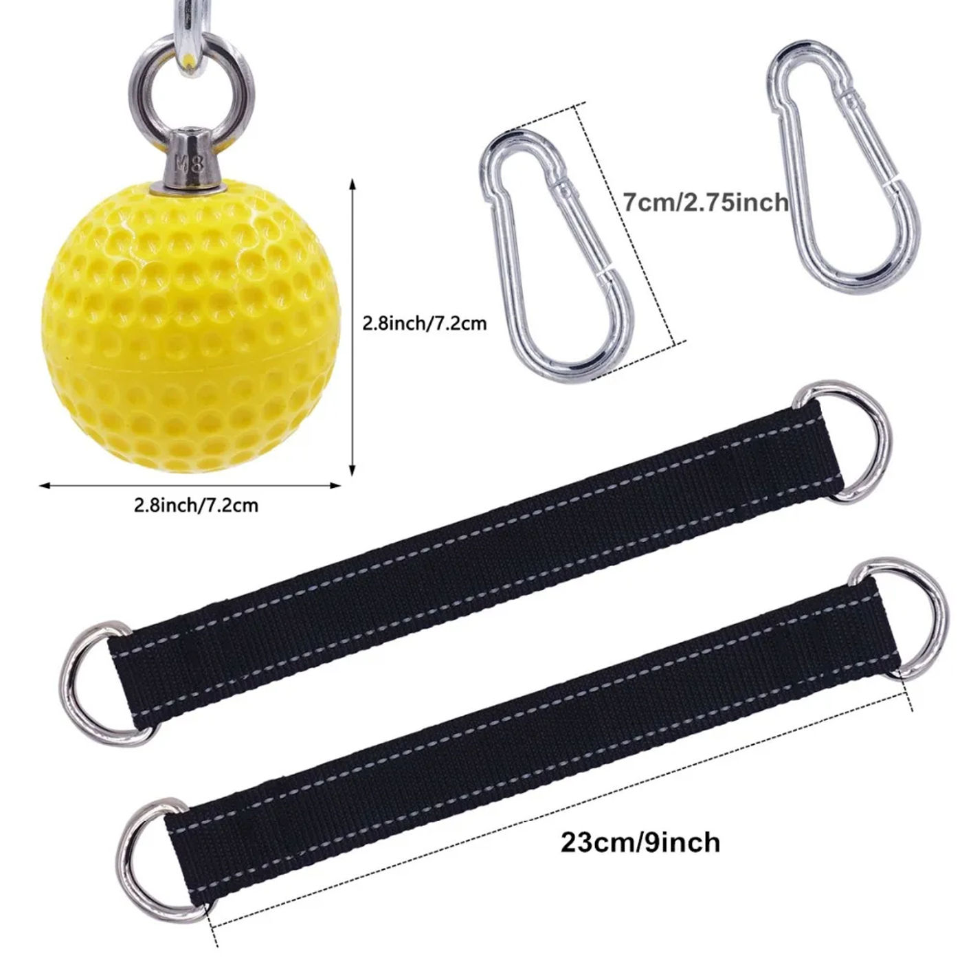Description Picture 2 of item7.2/9.7cm Pull Up Balls Cannonball Grips Finger Trainer Grip Strength Training Arm Muscles Barbells Gym Hand Grip Ball Exerciser
