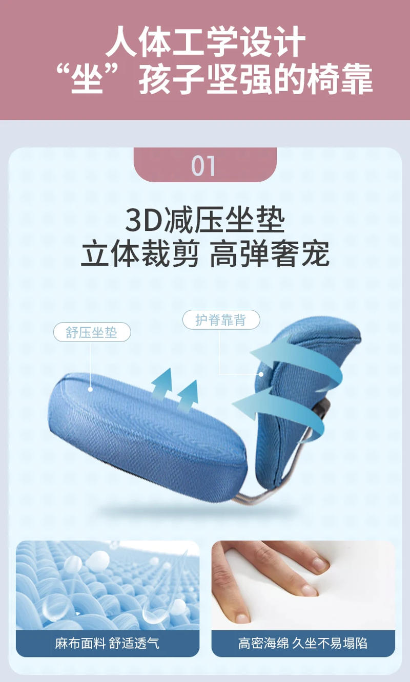 Description Picture 4 of itemNew Posture Correct Kneeling Office Home Chair Height Adjustable Student Study Writing Chair Computer Chair With Backrest