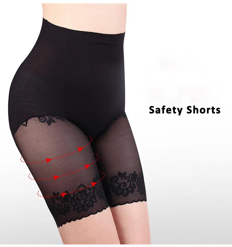 Description Picture 3 of itemPlus Size Safety Short Pants Women Summer Seamless Under Skirt Pants Anti Chafing Boxers Female Sexy Lace Boyshorts Women