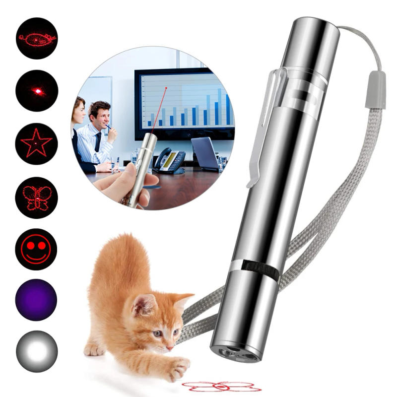 Description Picture 4 of item4mW 3-In-1 Mini Red Laser Pointer Pen USB Rechargeable 3 In 1 Red Light + White LED Torch Light + UV Flashlight Cat Dog Pet Toy