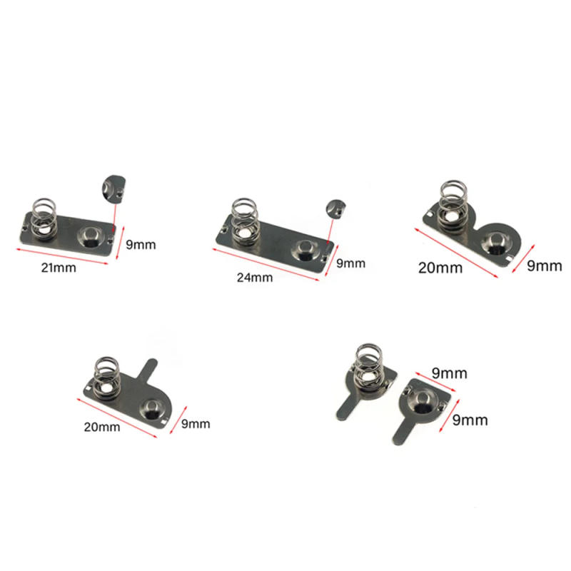 Description Picture 6 of item10 Types Replacement Metal Batteries Spring Contact Plate Silver For AA AAA Batteries