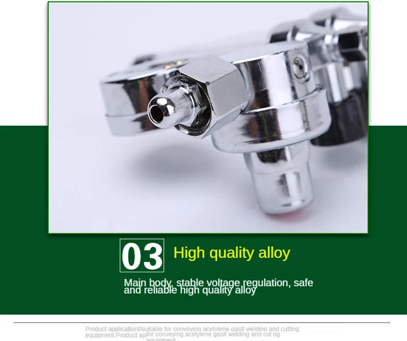 Description Picture 5 of itemDouble Tube 0-25Mpa Argon Regulator CO2 Mig Tig Flow-Meter Gas-Regulators Flowmeter Pressure Reducer Decompression Table
