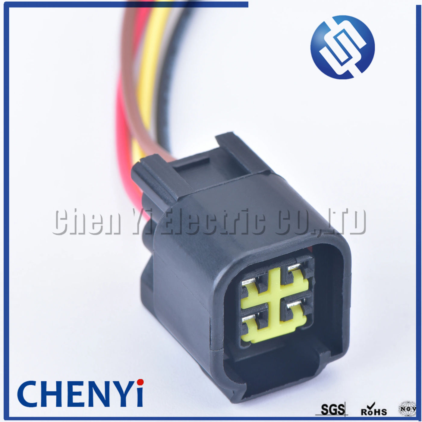 Description Picture 5 of item4 Pin FWY-C-4F-B Auto Connector Waterproof PCB Electrical Wiring Socket 12444-5504-2 Ignition Coil Plug For Ford with 18AWG wire