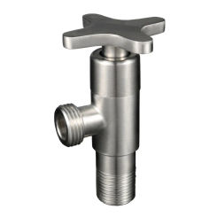 304 Stainless Steel Hot and Cold Inlet Water Stop Faucet Angle for Bathroom Kitchen Toilet G1/2