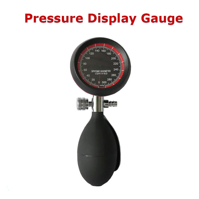 Description Picture 3 of item300mmhg Hand-Held Pressure Display Gauge With PVC ball For Aneroid Sphygmomanometer Blood Pressure Monitor Accessories