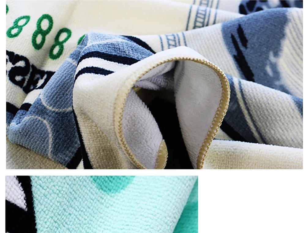 Description Picture 6 of itemCustom Bath Towel 3d Printed Microfiber Beach Towel Soft Water Absorbing Breathable Summer Swimming Personalized Beach Towel