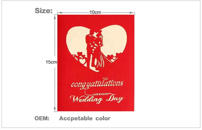 Description Picture 4 of item3D Pop UP Cards Valentines Day Gift Postcard with Envelope Stickers Cherry Tree Wedding & Engagement Invitation Greeting Cards