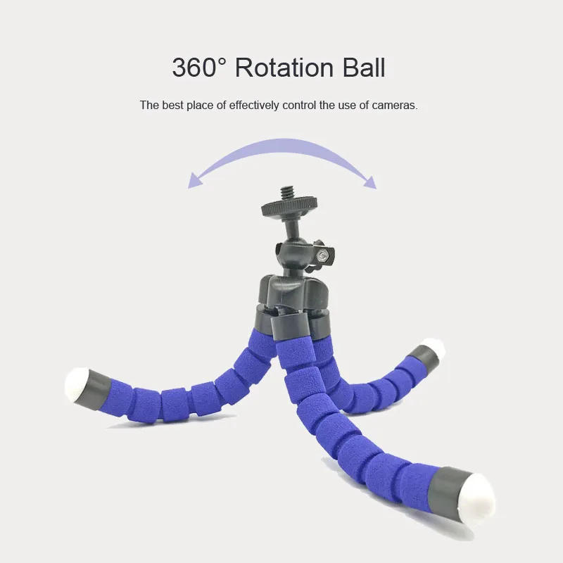 Description Picture 4 of itemTripods for Gopro Hero 12 11 10 9 8 7 Black MAX Flexible Mini Octopus Tripod Accessories Go Pro 6 5 YI Eken SJCAM DBPOWER AKASO