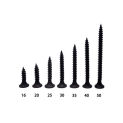 50Pcs M3.5 High-Strength Screw Drywall Screw Self-Tapping Screw Woodworking Lengthened Hardened Black Plasterboard Cross Screw