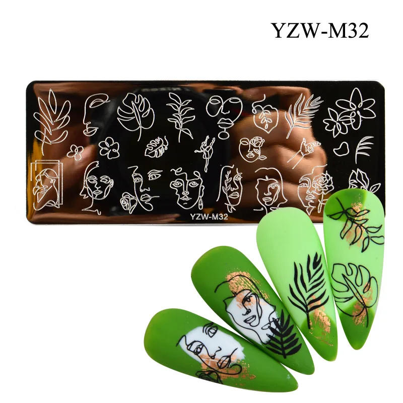 Description Picture 3 of itemValentine's Day Heartbeat Nail Stamp Templates Love Heart English Letter Nails Art Stamping Plate Professional Nails Supplies