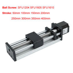 50-400mm Effective Stroke CNC Linear Guide Stage Rail Motion Slide Table SFU1204 SFU1605 SFU1610 Ball Screw Actuator Module XYZ