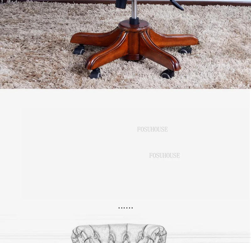 Description Picture 6 of itemAmerican Solid Wood Office Chairs Modern Office Furniture Lift Swivel Backrest game Armchair Home Comfortable Computer Chair