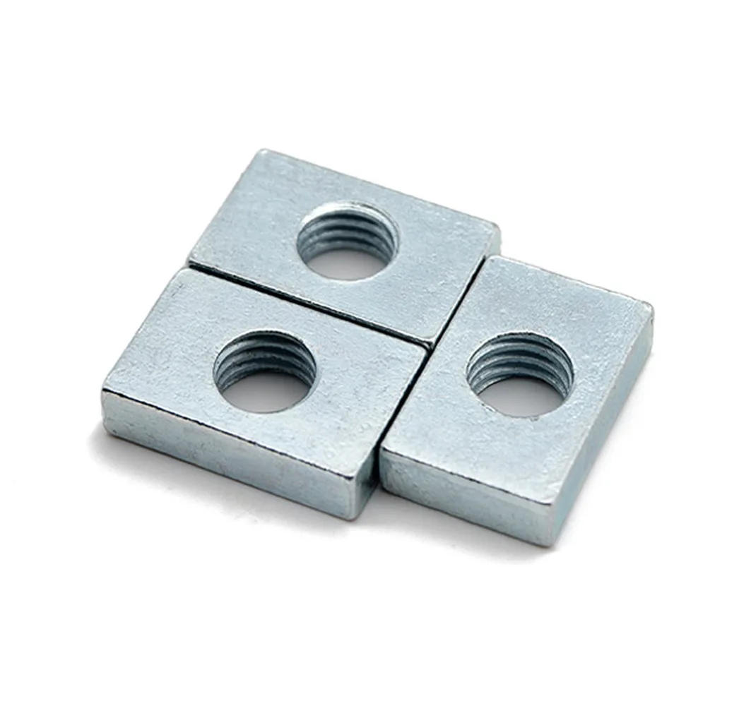 Description Picture 3 of item100pcs Square Nut Rectangular M3 M4 M5 M6 s  Thin Carbon Steel GB39 Aluminum Profile Accessory Slider BlockCountersunk