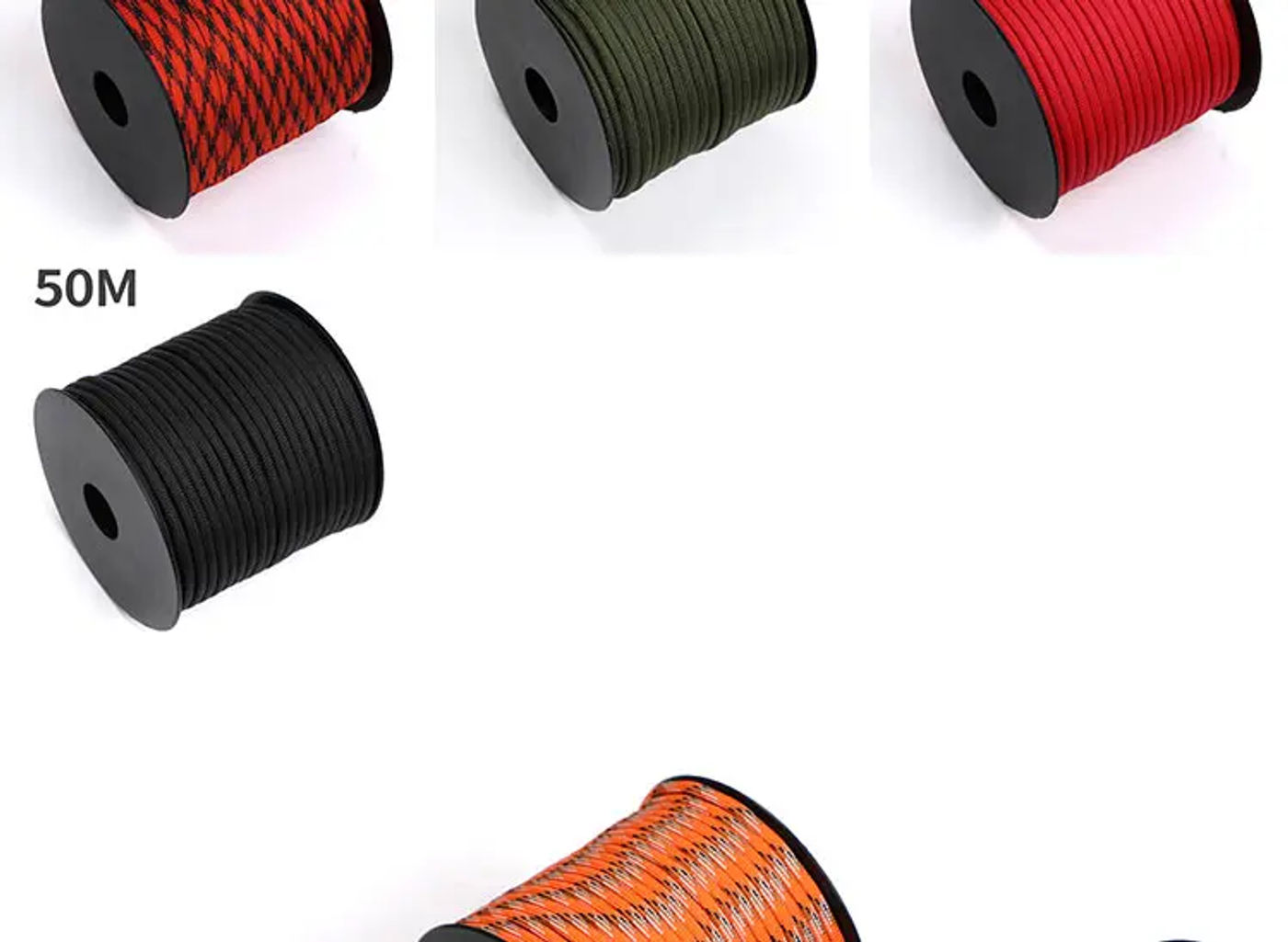 Description Picture 5 of item7 Strand 4mm Paracord 550 Military Tactical Parachute Cord Camping Survival Accessories Tent Lanyard DIY Bracelet Weaving Rope