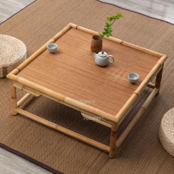 Japanese Tea Table Simple Tatami Small Square Table Small Coffee Table Balcony Bay Window Bamboo and Rattan Low Square Tables