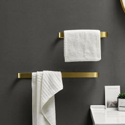 Bathroom Towel Holder Wall Mounted Towel Hanger Brushed Gold Towel Rack Storage Rack Shelf 30cm/40cm/50cm  Bathroom Accessories