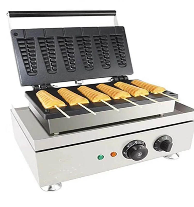 Description Picture 2 of itemNice Looking Commercial Christmas Tree Waffle Machine Lolly Waffle Stick Maker Stainless Steel Pancake Kitchen Appliance With CE