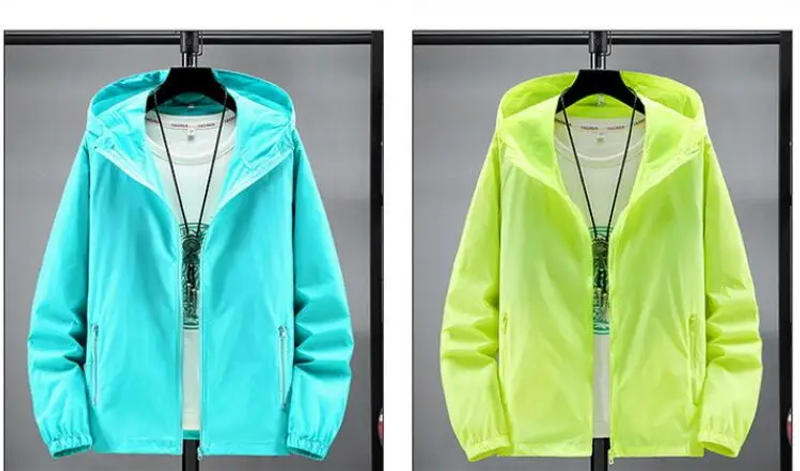 Description Picture 5 of itemMen Women Teens Quick Dry Sun-Protective Thin Lightweight Camping Hiking Fishing Jacket Skin Coat Windbreaker S-7XL Custom Logo