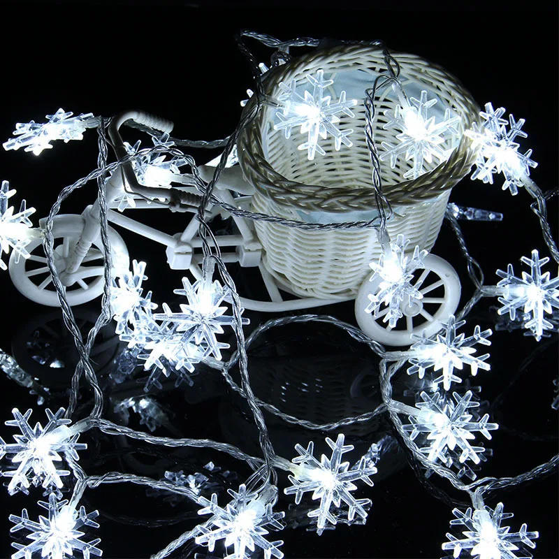 Description Picture 5 of itemSnowflake Lights String LED Festoon Light battery Christmas Tree Light Aesthetic Room Decoration Wedding Party New Year's Decor