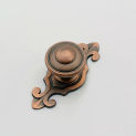 Antique Bronze Copper Dresser Drawer Pull Handles Knob Backplate Metal Pulls / Vintage Style Cabinet Handle Pull Knobs Hardware